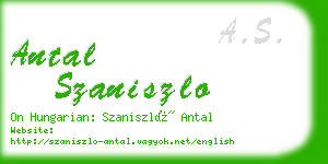 antal szaniszlo business card